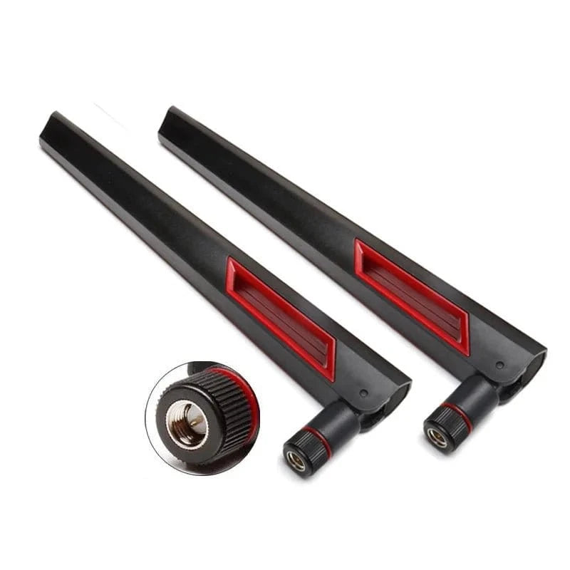 2pcs 12dBi Dual Band WIFI Antenna 2.4G 5.8G RP SMA Male Universal Aerial for ASUS AC68U AC88U Router Wireless Card Amplifier - Eleconic