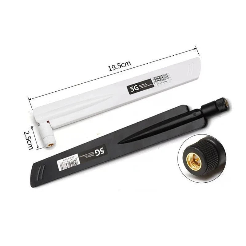 2pcs 4G LTE 5G Antenna 600 - 6000MHz 18dBi High Gain SMA Male for Wireless Network Card Wifi Router High Signal Sensitivity - Eleconic