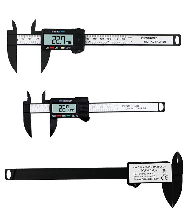 Digital Caliper 6 Inch Electronic Vernier Caliper 100mm Calliper Micrometer Digital Ruler Measuring Tool 150mm 0.1mm - Eleconic