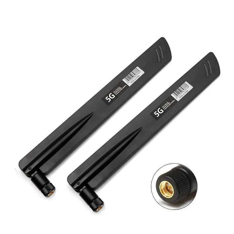 2pcs 4G LTE 5G Antenna 600 - 6000MHz 18dBi High Gain SMA Male for Wireless Network Card Wifi Router High Signal Sensitivity - Eleconic