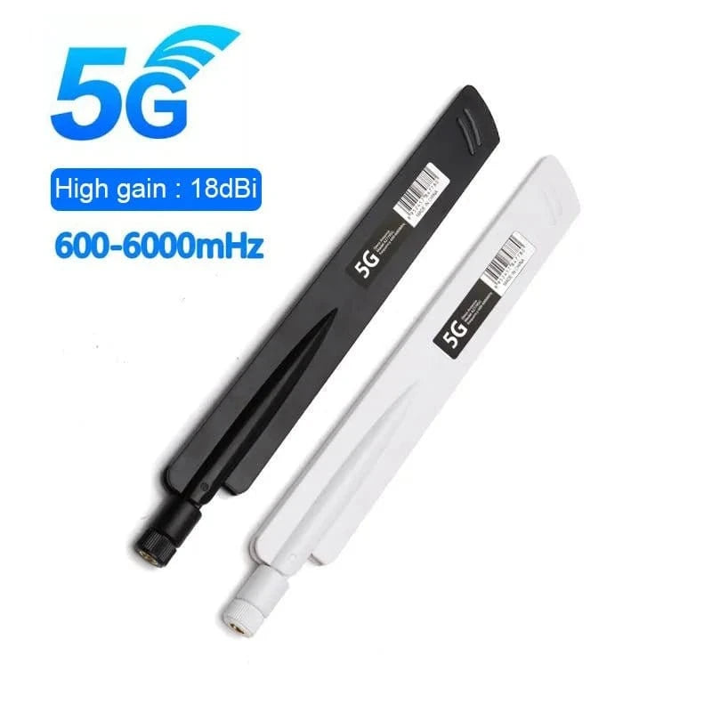 2pcs 4G LTE 5G Antenna 600 - 6000MHz 18dBi High Gain SMA Male for Wireless Network Card Wifi Router High Signal Sensitivity - Eleconic