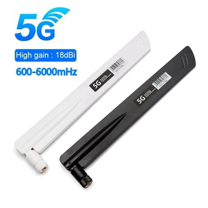 2pcs 4G LTE 5G Antenna 600 - 6000MHz 18dBi High Gain SMA Male for Wireless Network Card Wifi Router High Signal Sensitivity - Eleconic