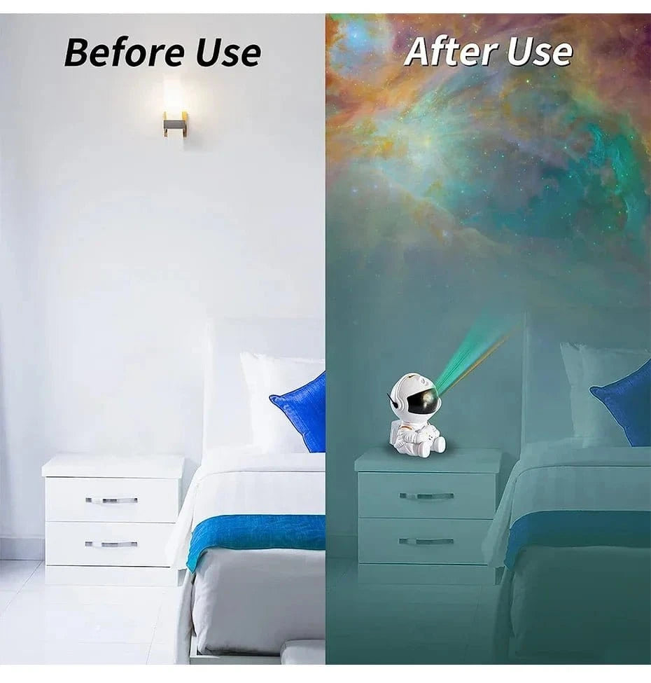 Star Projector Galaxy Night Light Astronaut Space Projector Starry Nebula Ceiling LED Lamp for Bedroom Home Decorative kids gift - Eleconic