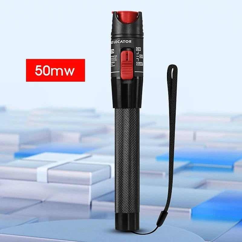 50mW Visual Fault Locator Fiber Optic Tester SC/FC/ST 2.5mm Interface Optical Fiber Pen Style Red Light VFL FTTH Tester Tool - Eleconic