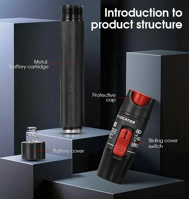 50mW Visual Fault Locator Fiber Optic Tester SC/FC/ST 2.5mm Interface Optical Fiber Pen Style Red Light VFL FTTH Tester Tool - Eleconic