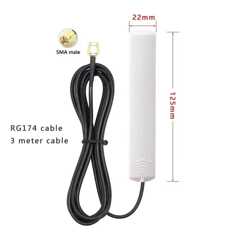 GSM 3G 4G 5G Patch Antenna 600 - 6000MHz 8dBi SMA Male TS9 CRC9 Connector 3M Extension Cable for Wifi Router IP / PC / Camera - Eleconic