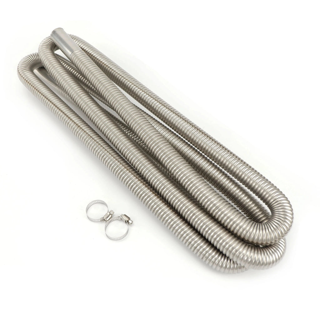 60cm 100cm 120cm 150cm 200cm 250cm 300cm Air Diesel Parking Heater Stainless Steel Exhaust Pipe Tube Gas Vent Hose Car Truck VAN - Eleconic