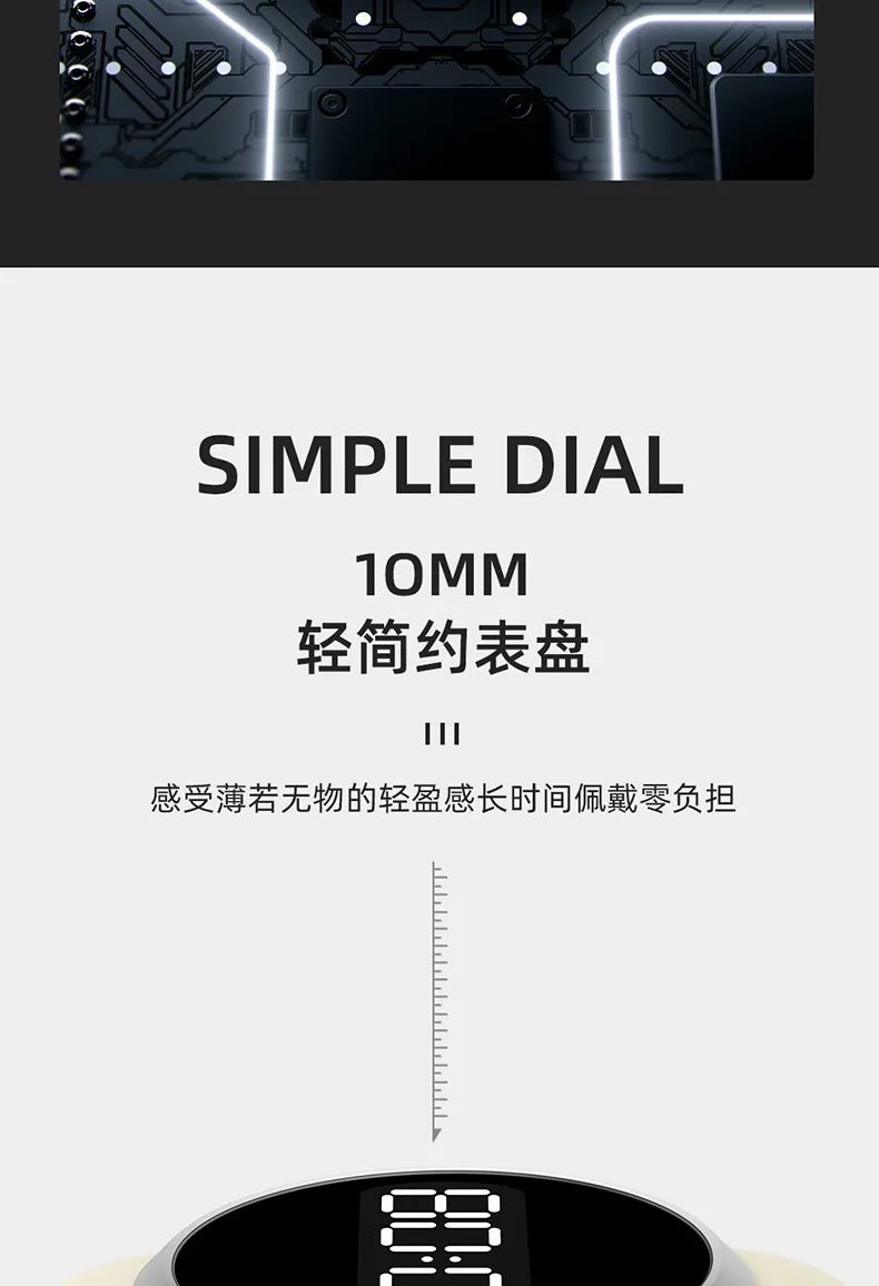LED touch screen digital watch fashion student trend men and women couple sports LED electronic watch - Eleconic