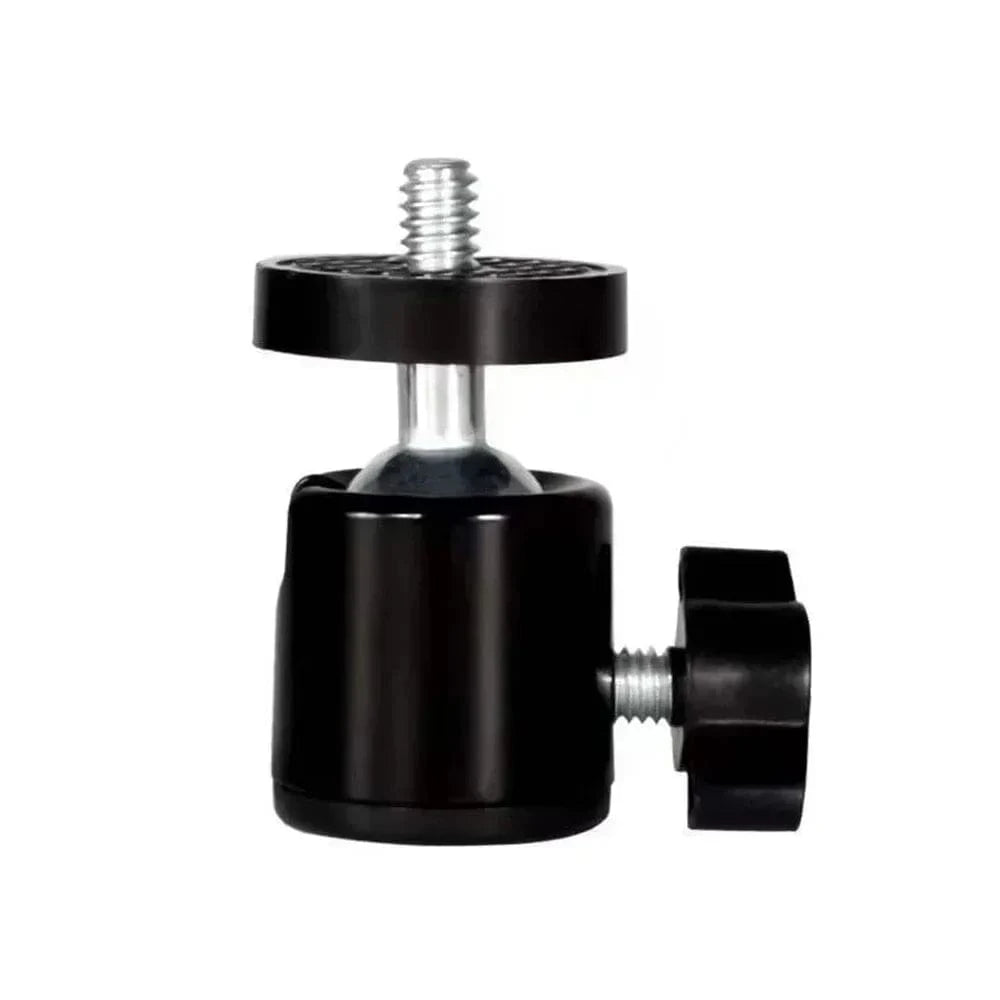 Hot Shoe 1/4 Screw Hole Tripod Mount Camera Head Adapter Ball Head with Lock LED Light Flash Bracket Holder For DSLR DV Cameras - Eleconic