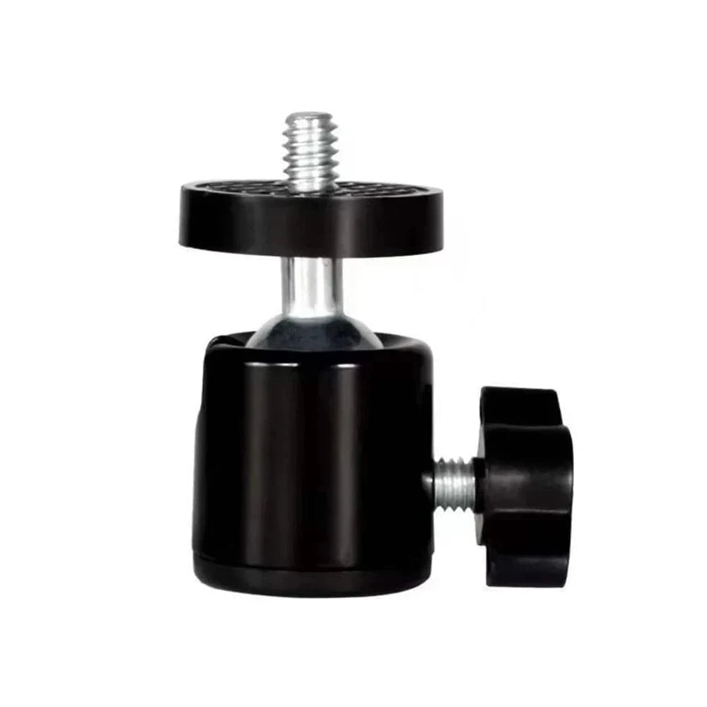 Hot Shoe 1/4 Screw Hole Tripod Mount Camera Head Adapter Ball Head with Lock LED Light Flash Bracket Holder For DSLR DV Cameras - Eleconic