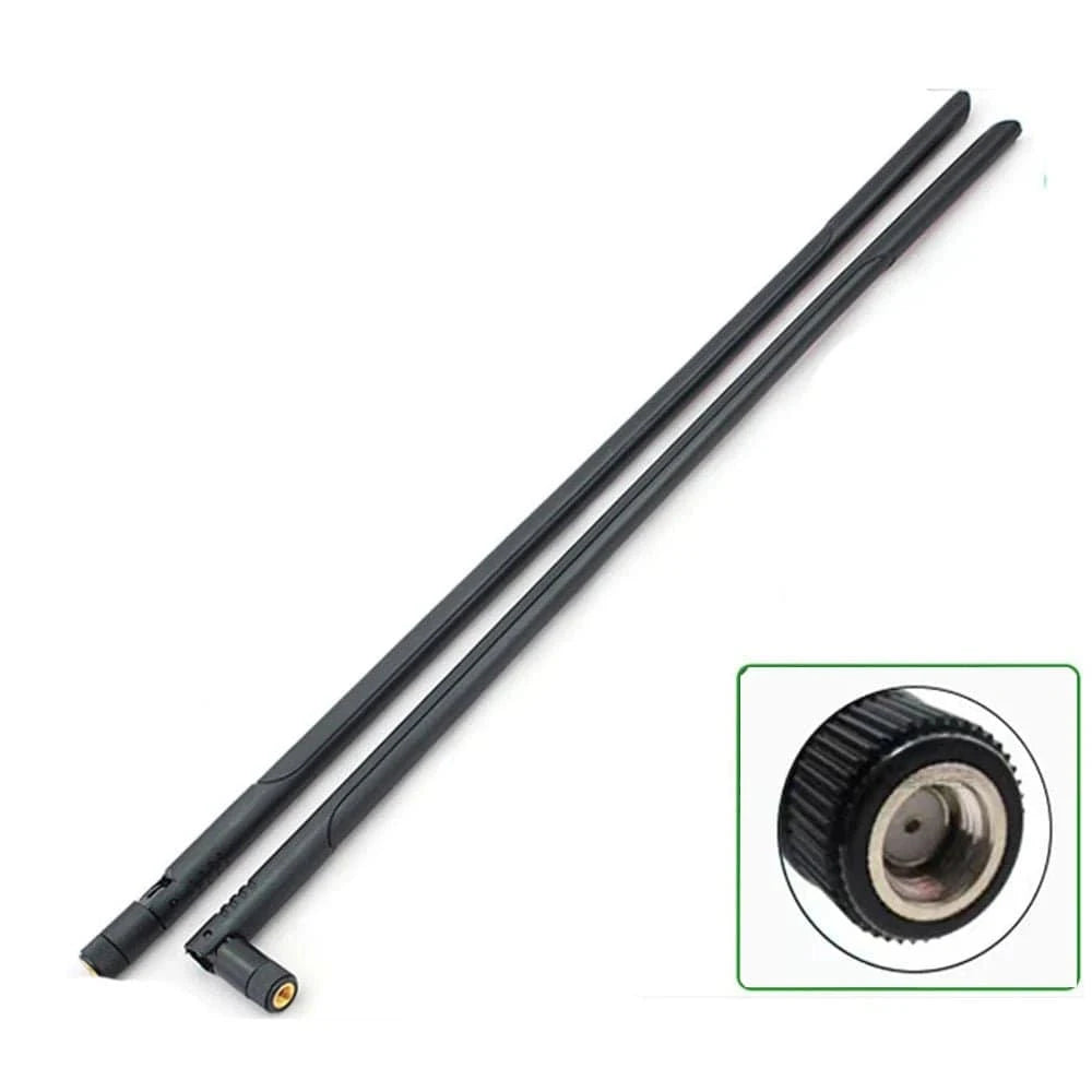 2.4G 5.8G WiFi Antenna 12dBi High Gain RP SMA Male Omni Foldable Aerial for Wireless Router Network Booster Netword Card - Eleconic