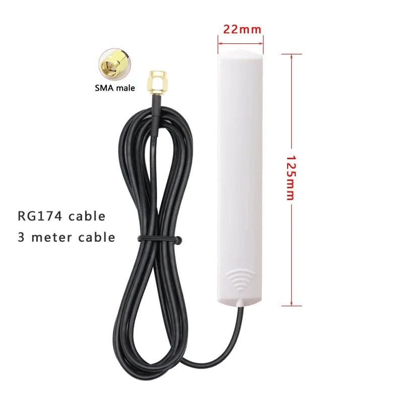 GSM 3G 4G 5G Patch Antenna 600 - 6000MHz 8dBi SMA Male TS9 CRC9 Connector 3M Extension Cable for Wifi Router IP / PC / Camera - Eleconic