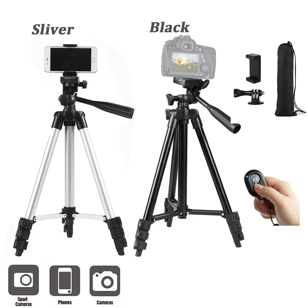 Tripod 100CM For Phone CameraVideo Recording Phone Tripod Stand with Bluetooth Remote Universal Camera Phone Photography Stand - Eleconic