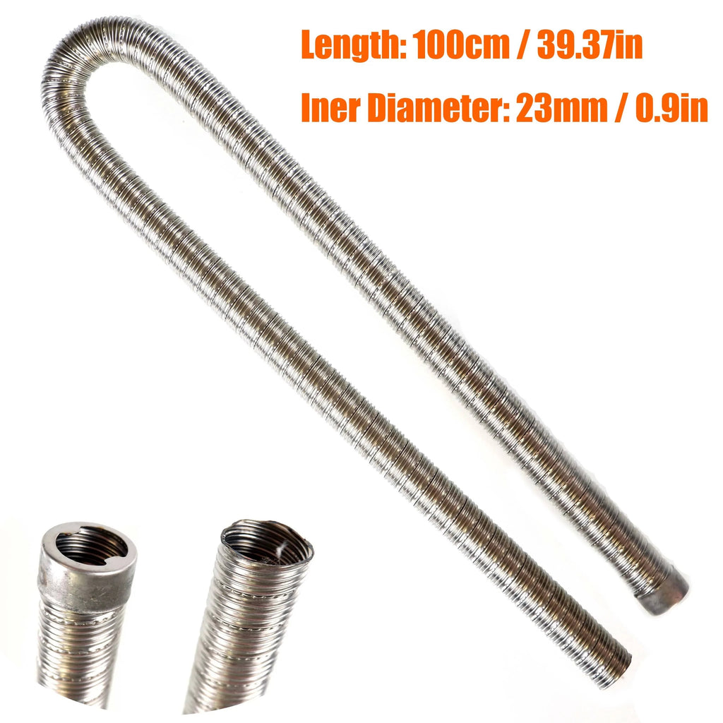 60cm 100cm 120cm 150cm 200cm 250cm 300cm Air Diesel Parking Heater Stainless Steel Exhaust Pipe Tube Gas Vent Hose Car Truck VAN - Eleconic