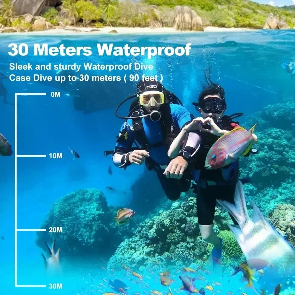Outdoor 4K Action Camera WiFi Helmet Video Recording 4K/30FPS WiFi 2.0" 170D GPS 8X Zoom Underwater Waterproof Sports Camera - Eleconic
