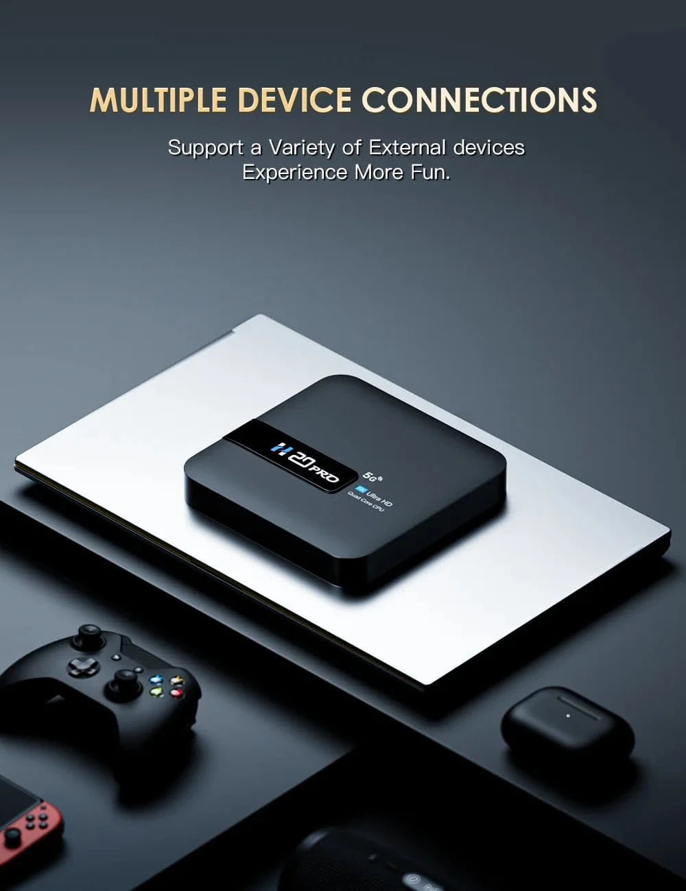 HONGTOP H20PRO Smart TV Box WiFi6 Android 10 6K 4K 3D Media Player TV Box Android 2.4G&5G WIFI Very Fast 1080P Set Top Box - Eleconic