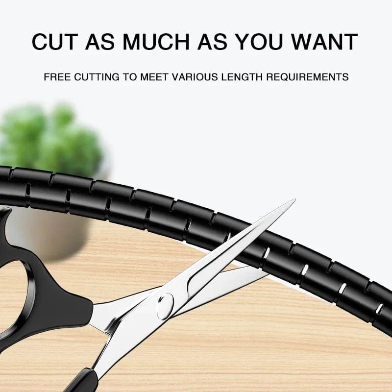 2M Flexible Spiral Cable Organizer – Cord Management Winder & Protector for Desk and Office Accessories - Eleconic