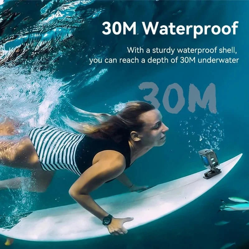 Outdoor 4K Action Camera WiFi Helmet Video Recording 4K/30FPS WiFi 2.0" 170D GPS 8X Zoom Underwater Waterproof Sports Camera - Eleconic