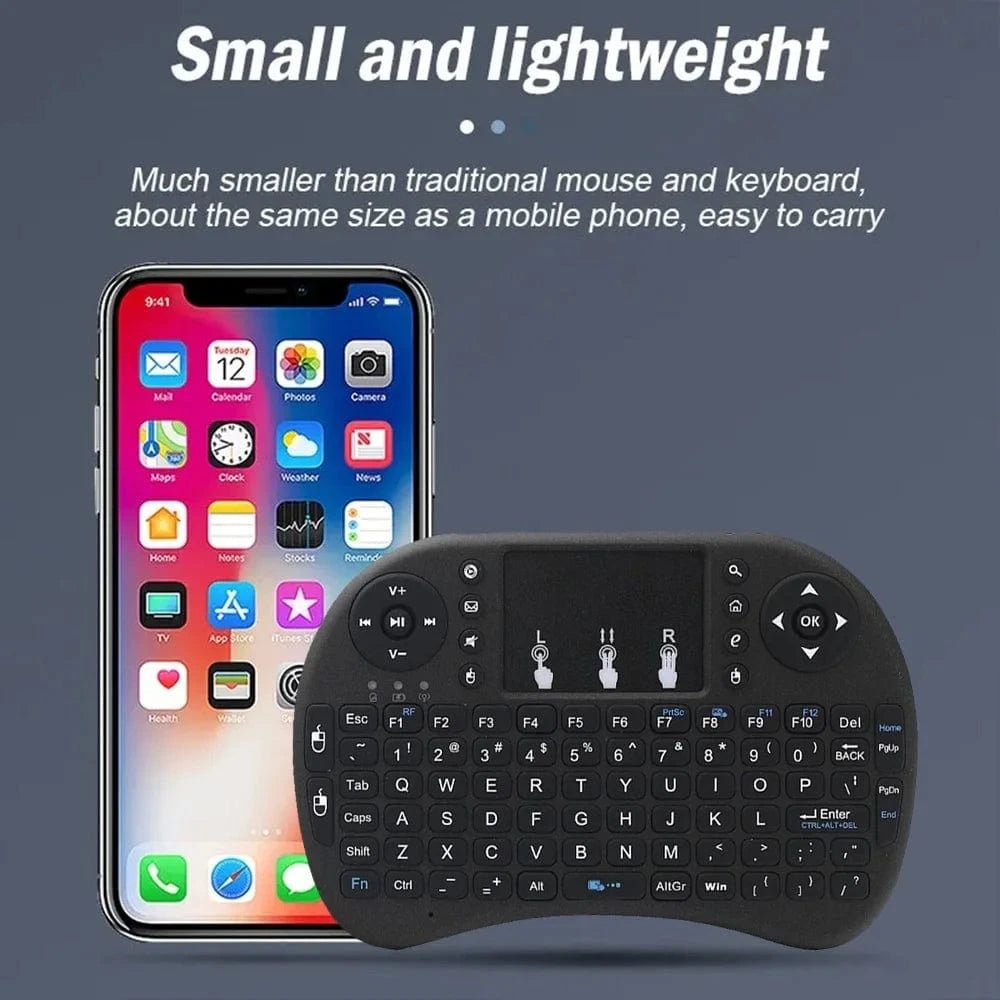 MRSVI I8 2.4G Mini Wireless Keyboard with Touchpad – Air Mouse Remote for Android TV Box, PC & Smart TV - Eleconic
