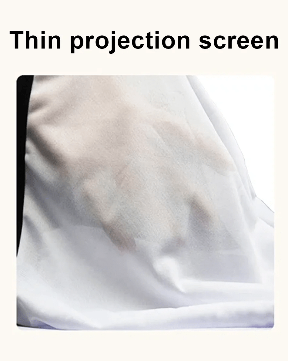 High Brightness Portable Projection Screen Anti - Light Projector Curtain Metal Reflective Cloth Fabric with Black Border& Eyelets - Eleconic
