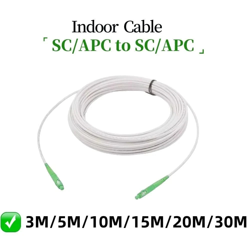 Fiber Optic Wire APC SC to SC Optical Single - mode 1 - core G657A1 Indoor Extension Cable 3M/5M/10M/15M/20M Fiber Optic Patch Cord - Eleconic