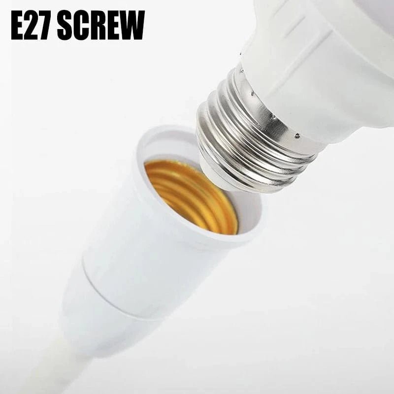 Flexible tube lamp holder E27 screw socket, rotatable European style plug with switch, bulb holder for wall mounted lamps - Eleconic