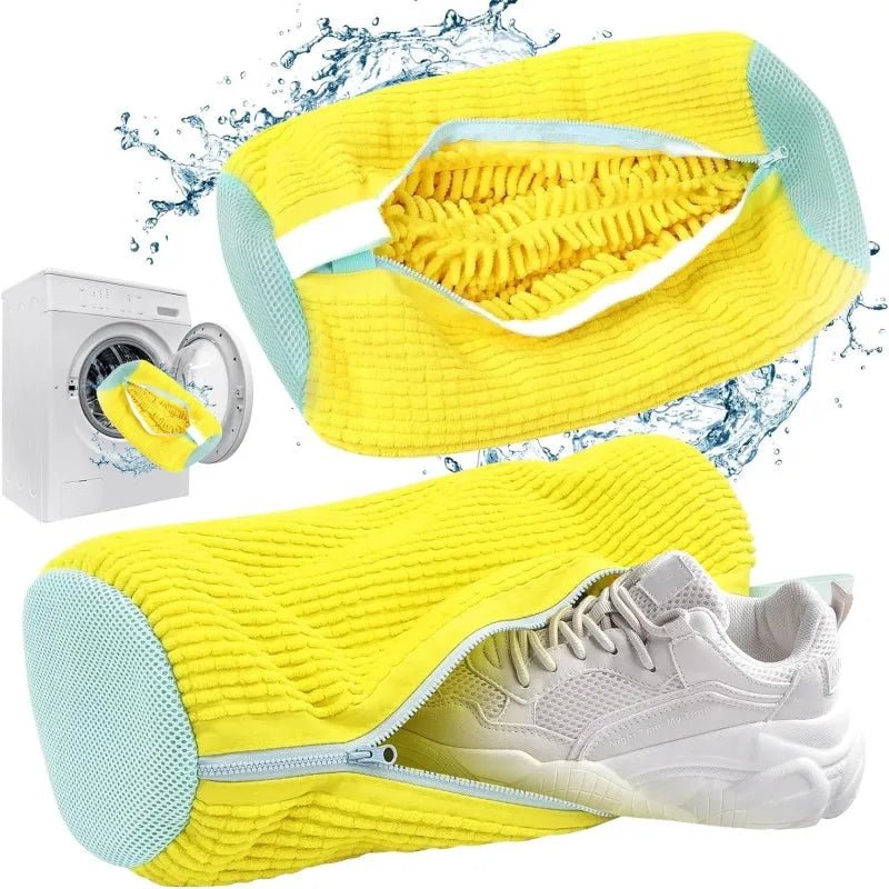 1/2PCS Washing Shoes Bag Cotton Laundry Fluffy Fibers Easily Remove Dirt Washing Bags Anti - Deformation Shoes Clothes Organizer - Eleconic