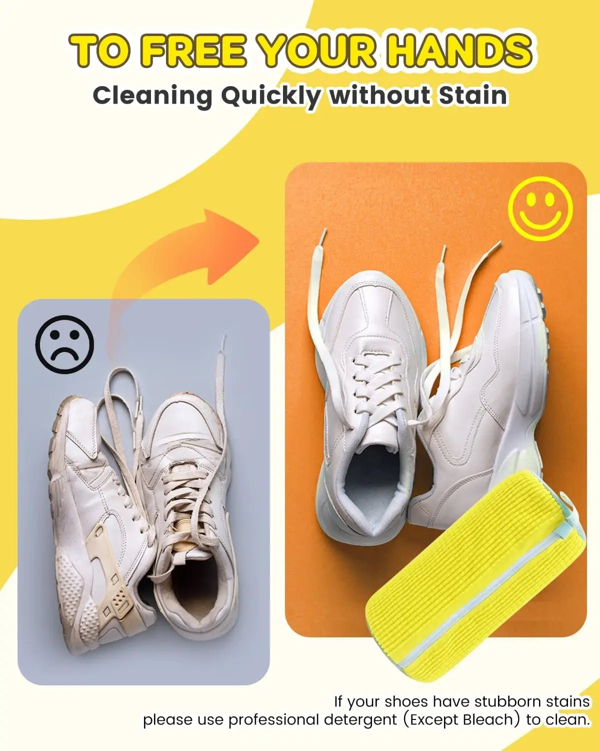 1/2PCS Washing Shoes Bag Cotton Laundry Fluffy Fibers Easily Remove Dirt Washing Bags Anti - Deformation Shoes Clothes Organizer - Eleconic