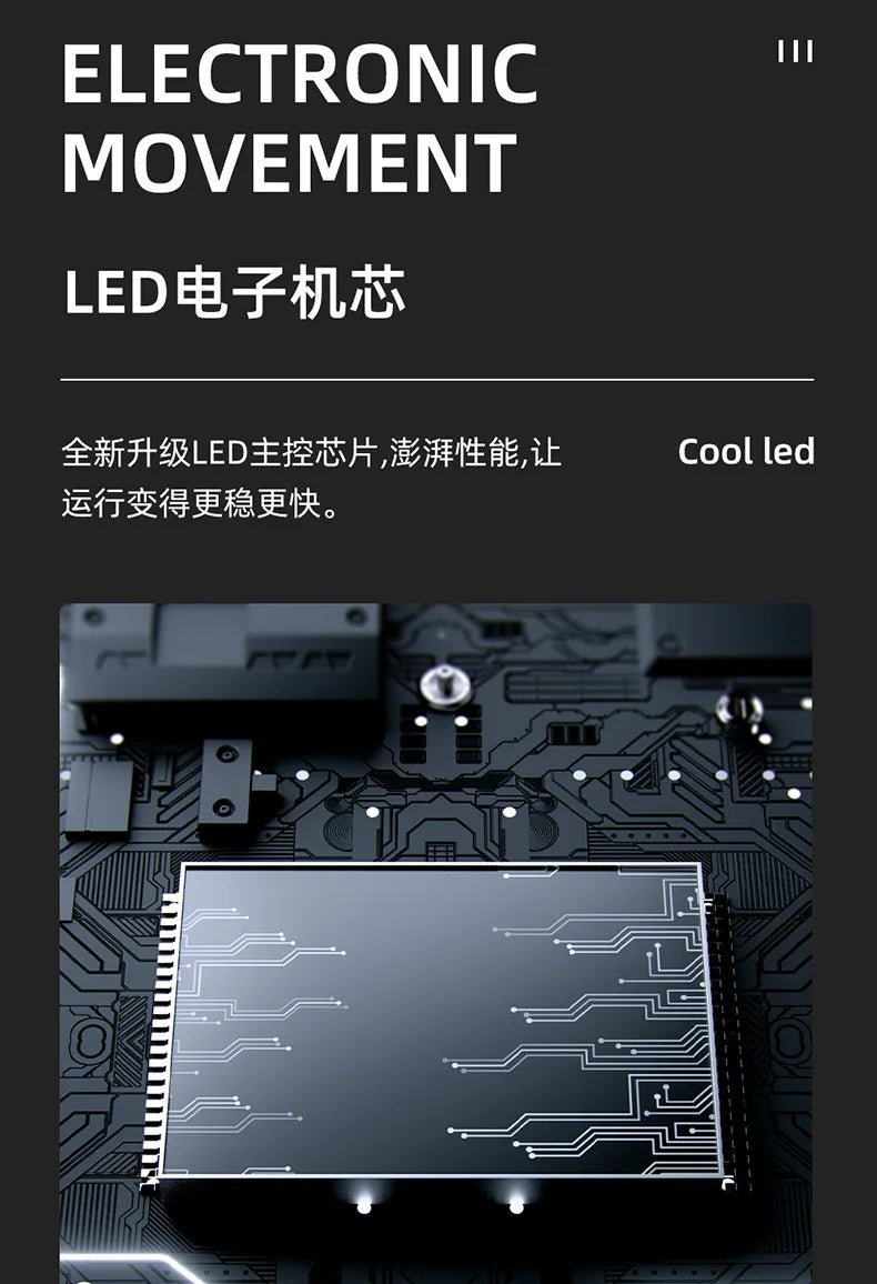 LED touch screen digital watch fashion student trend men and women couple sports LED electronic watch - Eleconic