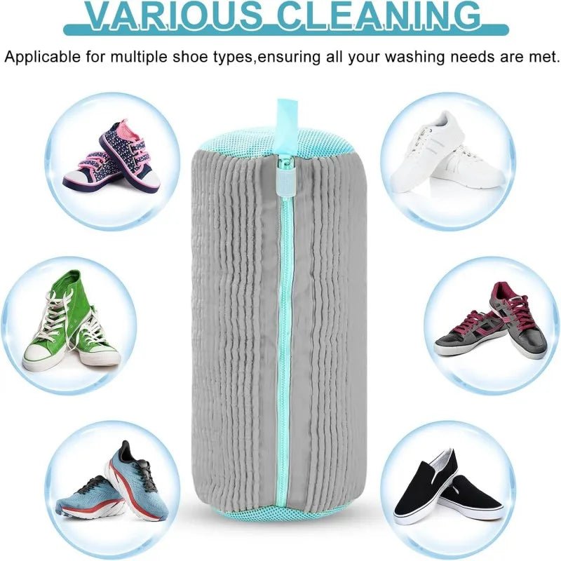 1/2PCS Washing Shoes Bag Cotton Laundry Fluffy Fibers Easily Remove Dirt Washing Bags Anti - Deformation Shoes Clothes Organizer - Eleconic