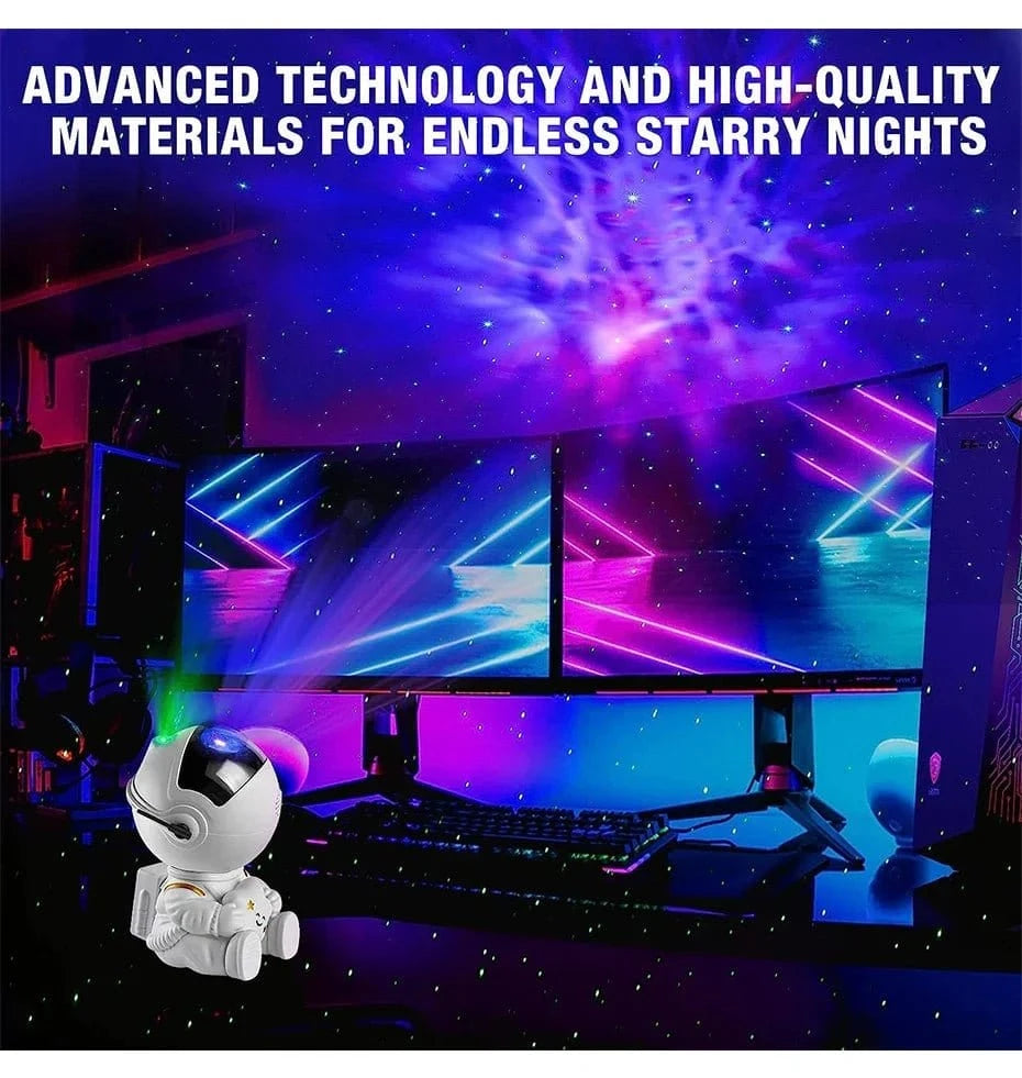 Star Projector Galaxy Night Light Astronaut Space Projector Starry Nebula Ceiling LED Lamp for Bedroom Home Decorative kids gift - Eleconic