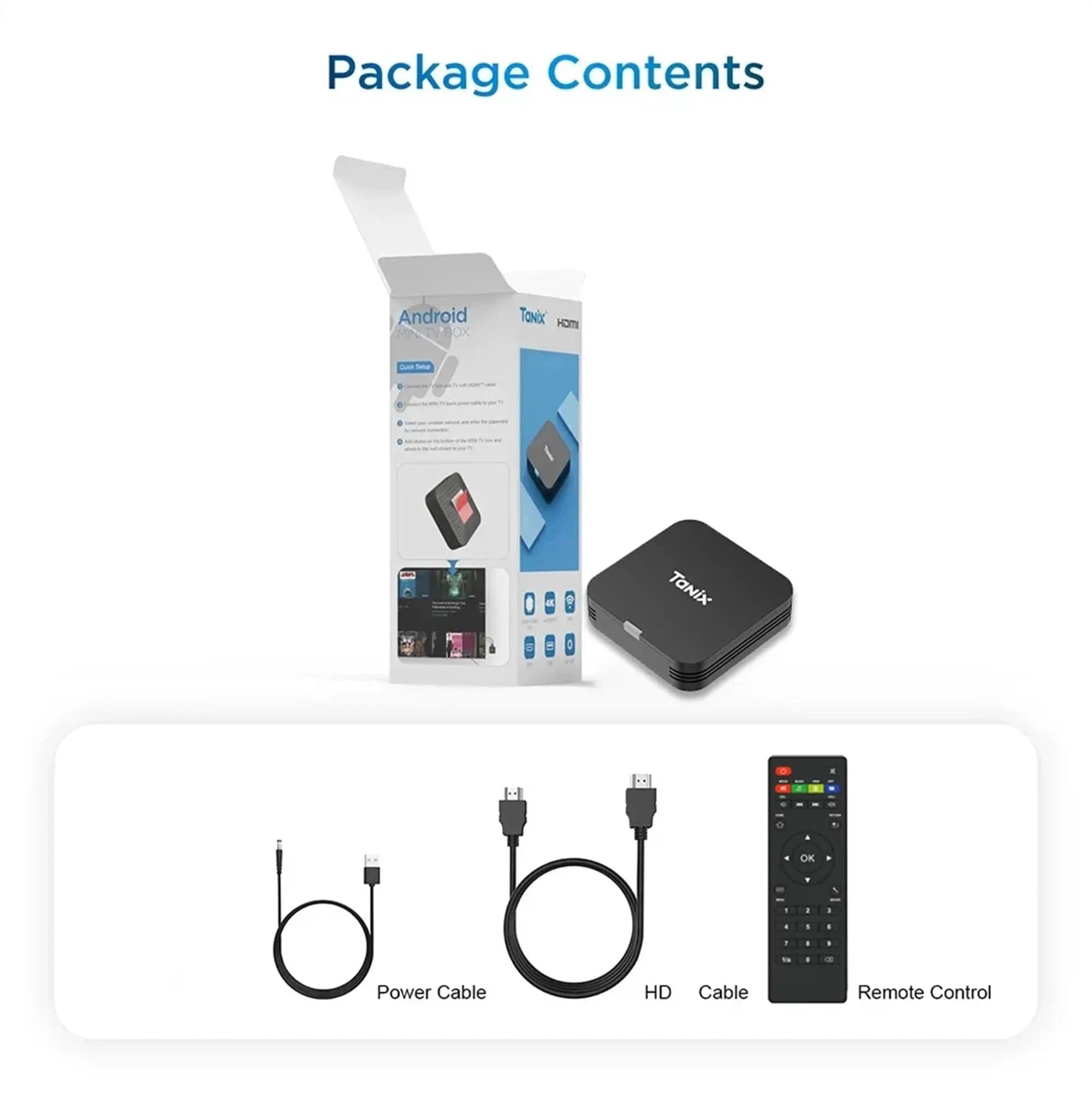 Global Android 10.0 TV Box Tanix TX1 CPU Allwinner H313 Support 4K 2.4G Wifi RAM 2GB ROM 16GB 8GB Multi Language Smart TV BOX - Eleconic