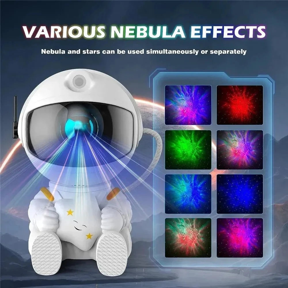 Star Projector Galaxy Night Light Astronaut Space Projector Starry Nebula Ceiling LED Lamp for Bedroom Home Decorative kids gift - Eleconic