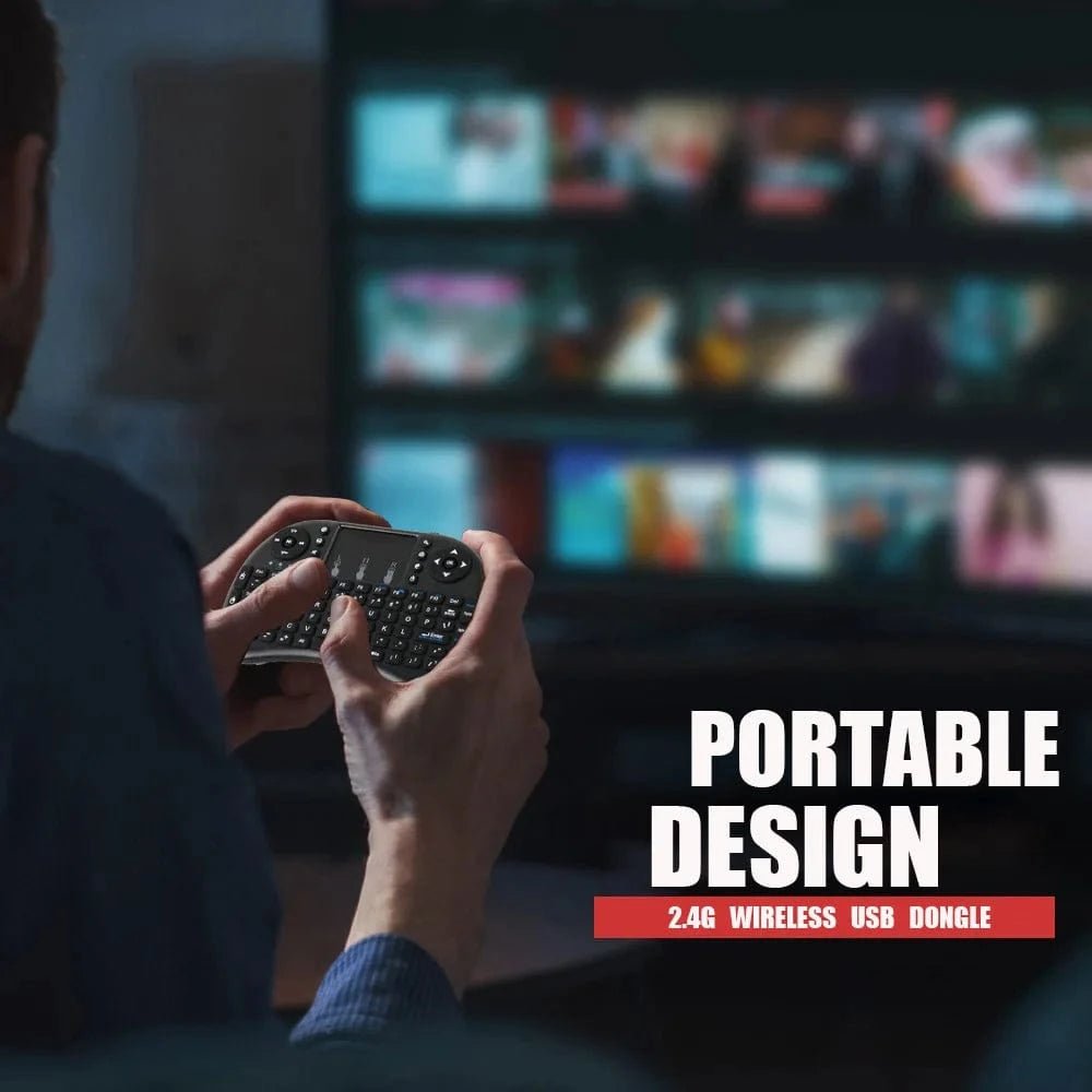 MRSVI I8 2.4G Mini Wireless Keyboard with Touchpad – Air Mouse Remote for Android TV Box, PC & Smart TV - Eleconic