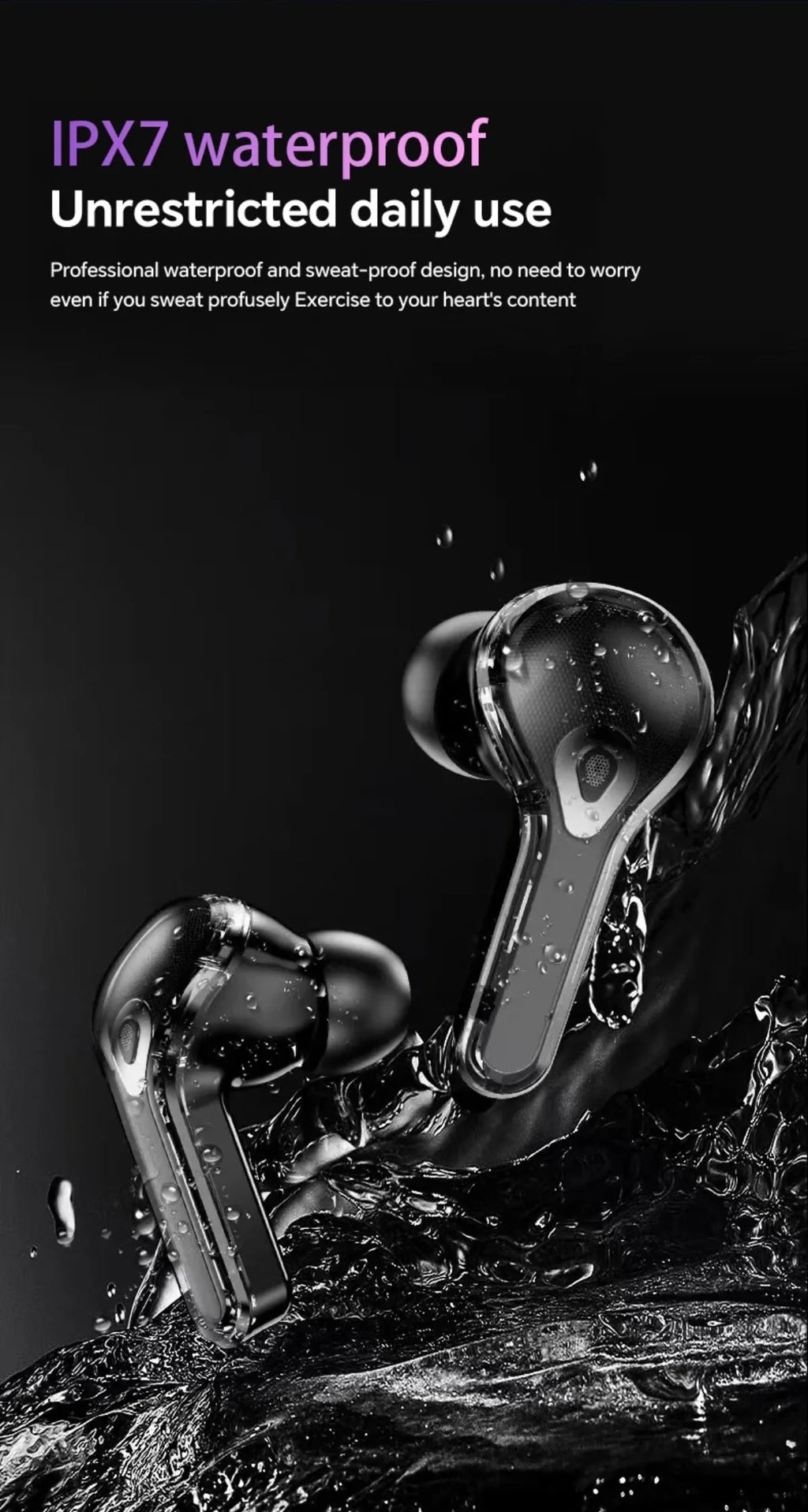 Translation Headphones with Multifunction Touch Screen Smart Wireless Bluetooth Earphone HiFi Audio Quality Business Earbud - Eleconic