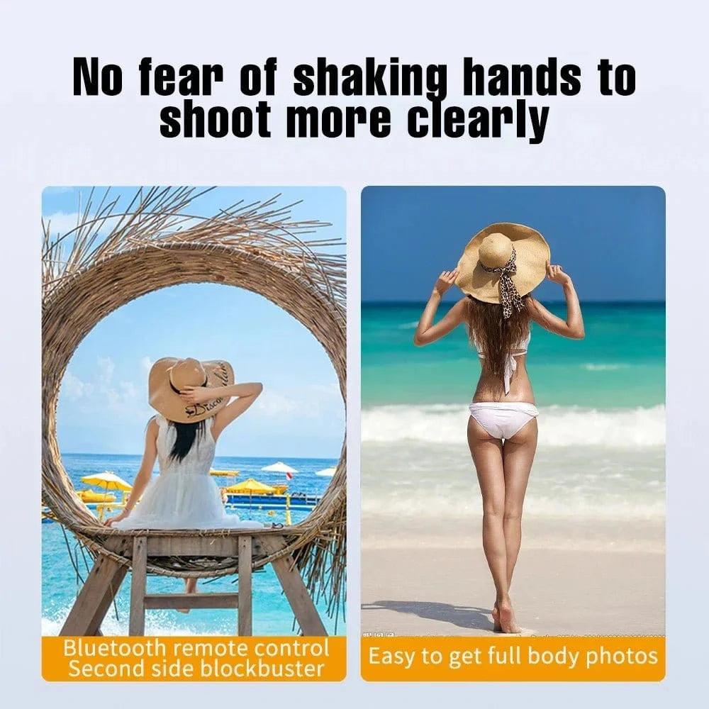 Handheld 360 Degree Flexible Sports Camera Mini Selfie Stick Tripod with Wireless Remote Mobile Phone Monopod Stand - Eleconic