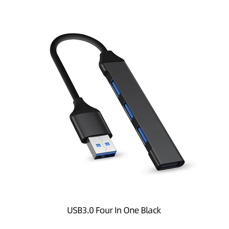 USB 3.0 Hub USB Hub 4 Port High Speed Type c Splitter 5Gbps For PC Computer Accessories Multiport HUB 4 USB 3.0 2.0 Ports - Eleconic