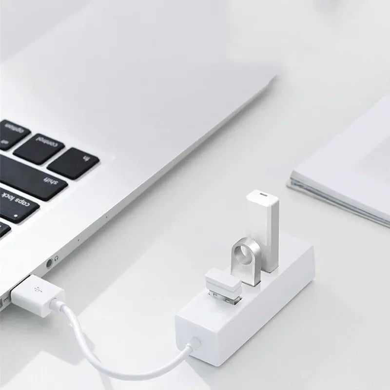 Hub USB 2.0 Multi Expander Hub USB Splitter Power Adapter High Speed 4 Port In One for PC Computer Accessories - Eleconic