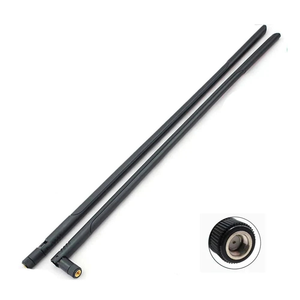 2.4G 5.8G WiFi Antenna 12dBi High Gain RP SMA Male Omni Foldable Aerial for Wireless Router Network Booster Netword Card - Eleconic