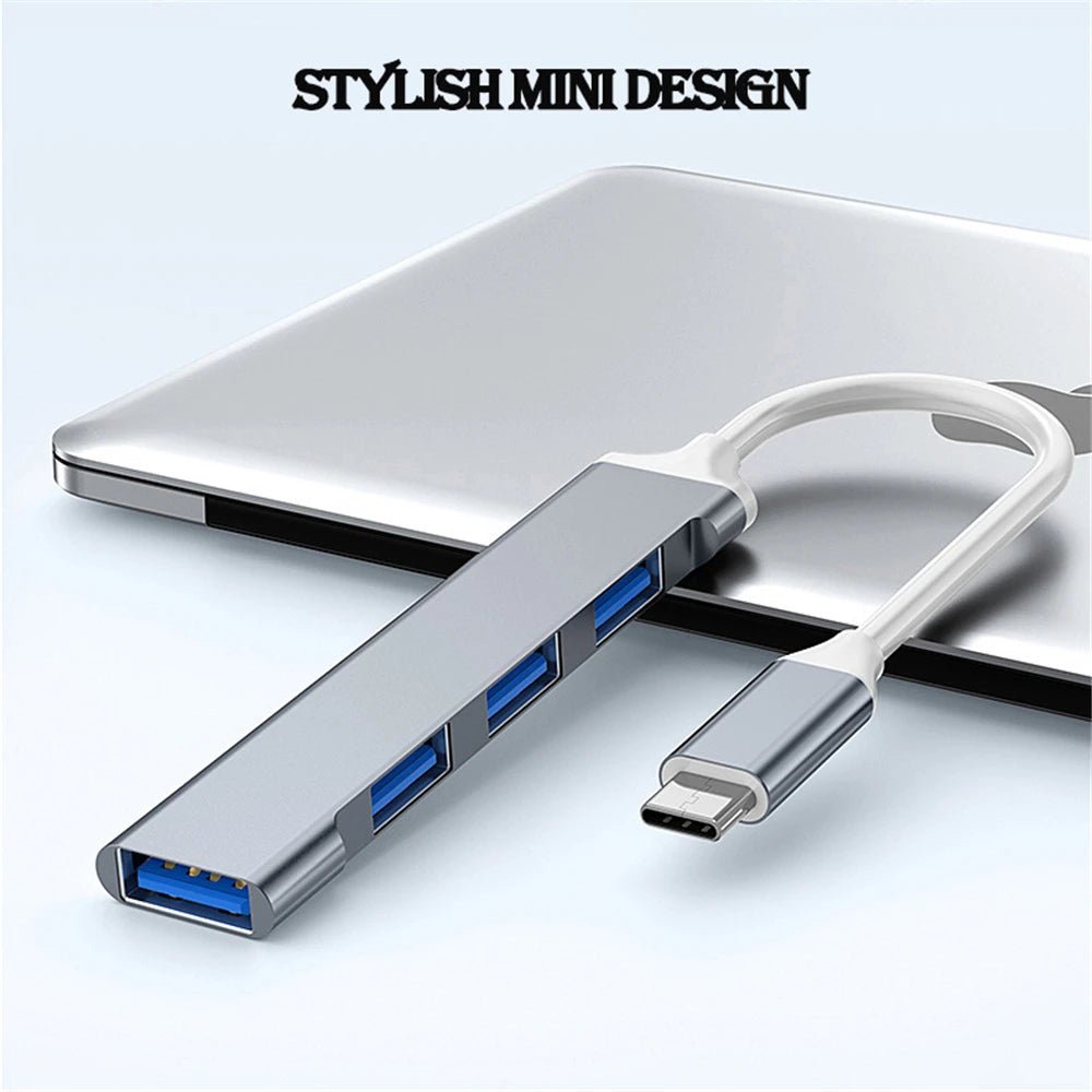 USB 3.0 Hub USB Hub 4 Port High Speed Type c Splitter 5Gbps For PC Computer Accessories Multiport HUB 4 USB 3.0 2.0 Ports - Eleconic