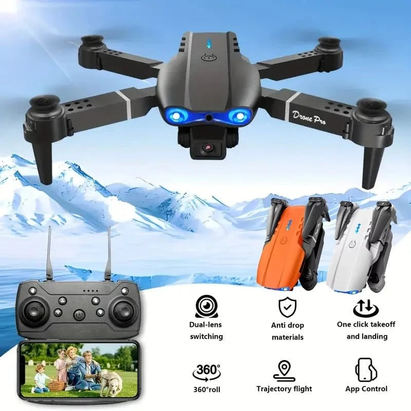 KBDFA E99Pro Drone 8K HD Dual Camera WiFi FPV Quadcopter Obstacle Avoidance Aerial Photography Professional Device - Eleconic