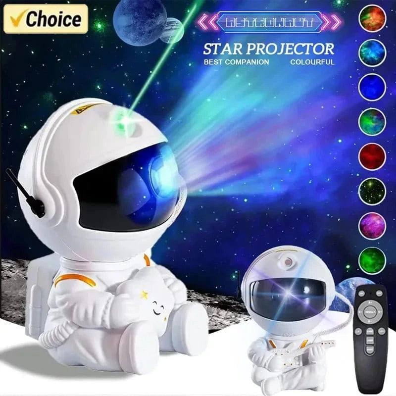 Star Projector Galaxy Night Light Astronaut Space Projector Starry Nebula Ceiling LED Lamp for Bedroom Home Decorative kids gift - Eleconic