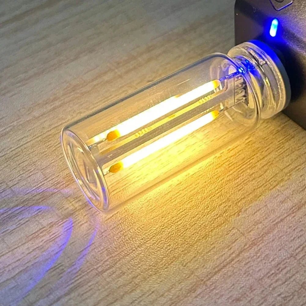 Retro USB LED Filament Bulb – 5V Touch Dimming Edison - Style Night Light for Camping & Decorative Lighting - Eleconic
