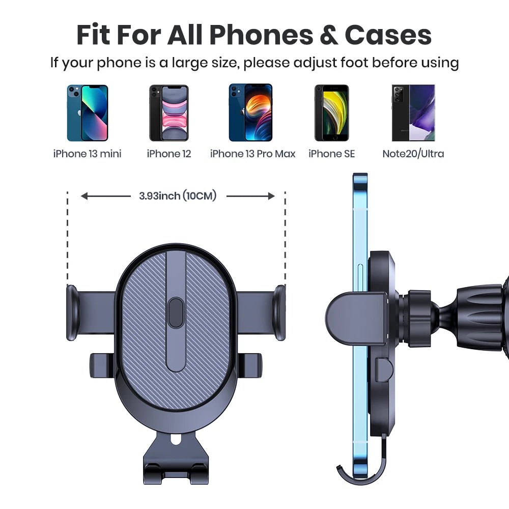 TOPK D39Z Car Phone Holder Super Stable Car Phone Mount for Car Dashboard/Windscreen/Air Vent Compatible with All Mobile Phone - Eleconic