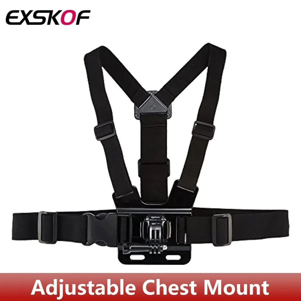 Adjustable Chest Mount Harness Strap For GoPro Hero 13 12 11 10 9 Insta360 SJCAM SJ4000 AKASO DJI Osmo Action Camera Accessories - Eleconic