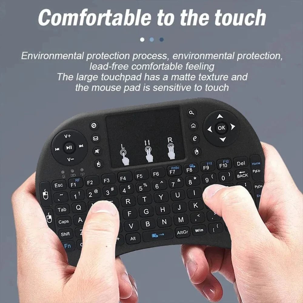 MRSVI I8 2.4G Mini Wireless Keyboard with Touchpad – Air Mouse Remote for Android TV Box, PC & Smart TV - Eleconic