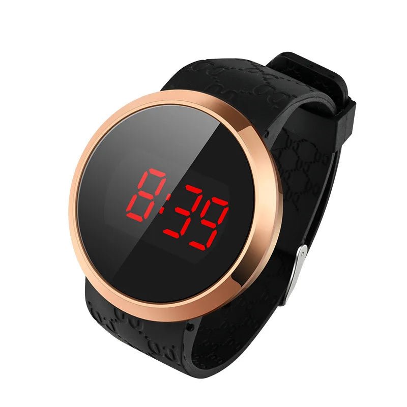 LED touch screen digital watch fashion student trend men and women couple sports LED electronic watch - Eleconic