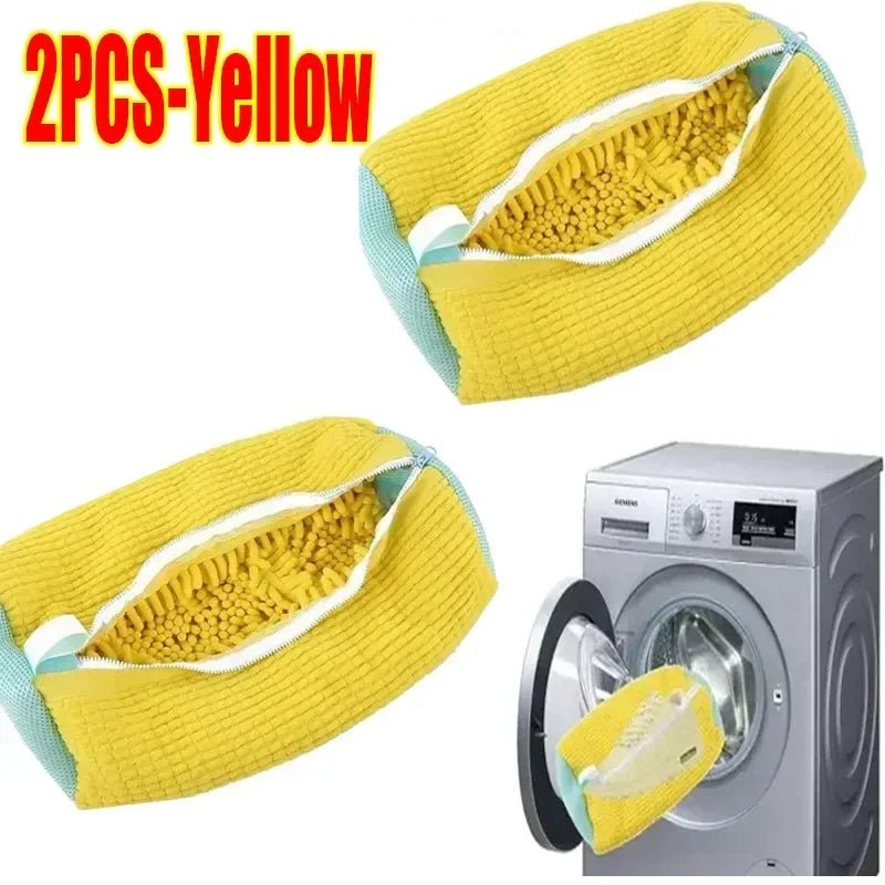 1/2PCS Washing Shoes Bag Cotton Laundry Fluffy Fibers Easily Remove Dirt Washing Bags Anti - Deformation Shoes Clothes Organizer - Eleconic