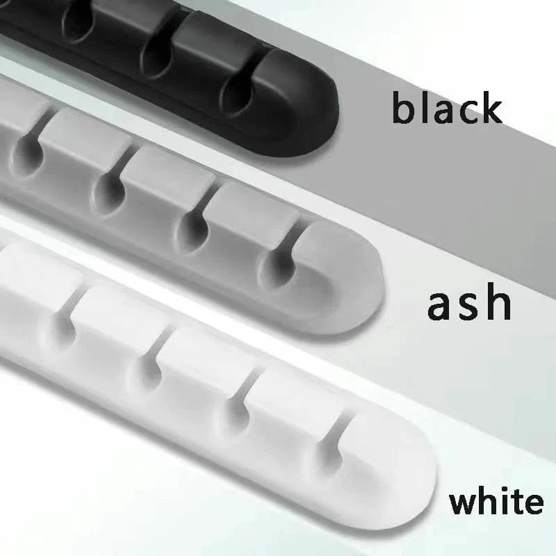 Adhesive Cable Holder Clips – Cord Management Organizer for USB, Power, and Mouse Cables on Desk or Nightstand - Eleconic