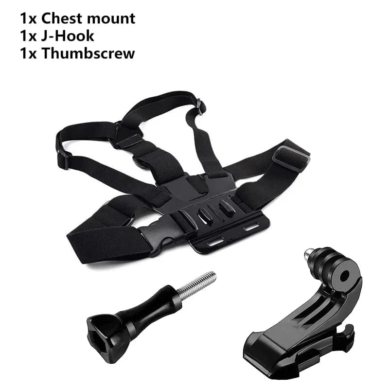 Adjustable Chest Mount Harness Strap For GoPro Hero 13 12 11 10 9 Insta360 SJCAM SJ4000 AKASO DJI Osmo Action Camera Accessories - Eleconic